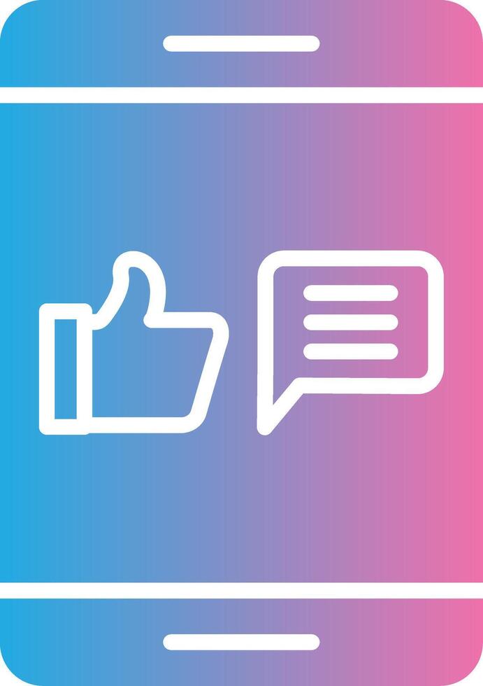 Feedback Glyph Gradient Icon Design vector