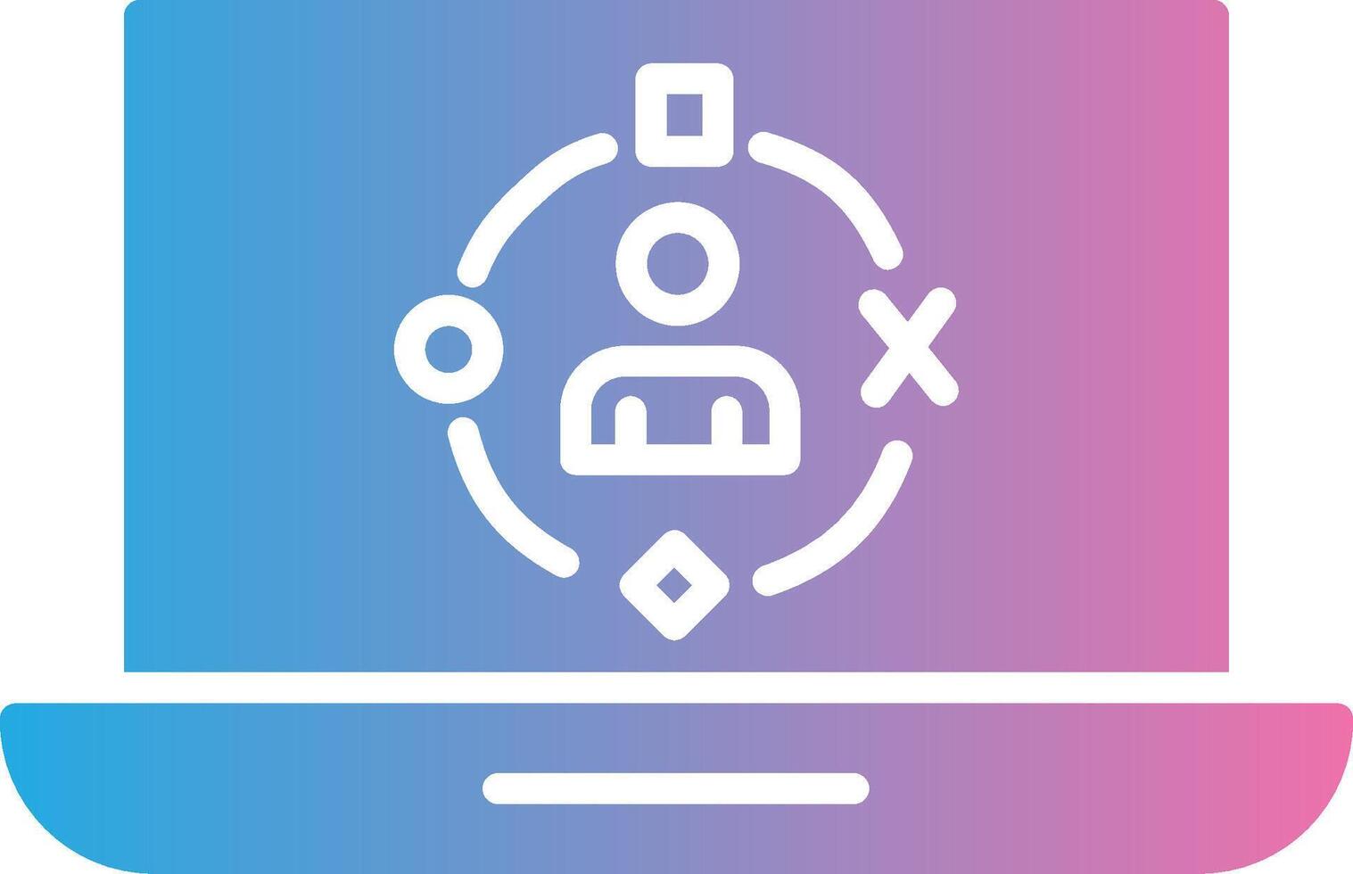 User Experience Glyph Gradient Icon Design vector