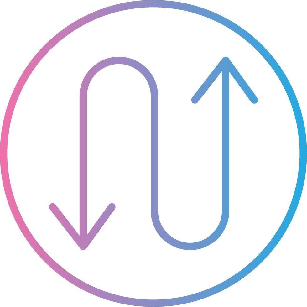Zigzag Line Gradient Icon Design vector