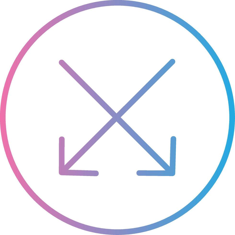 Intersect Line Gradient Icon Design vector
