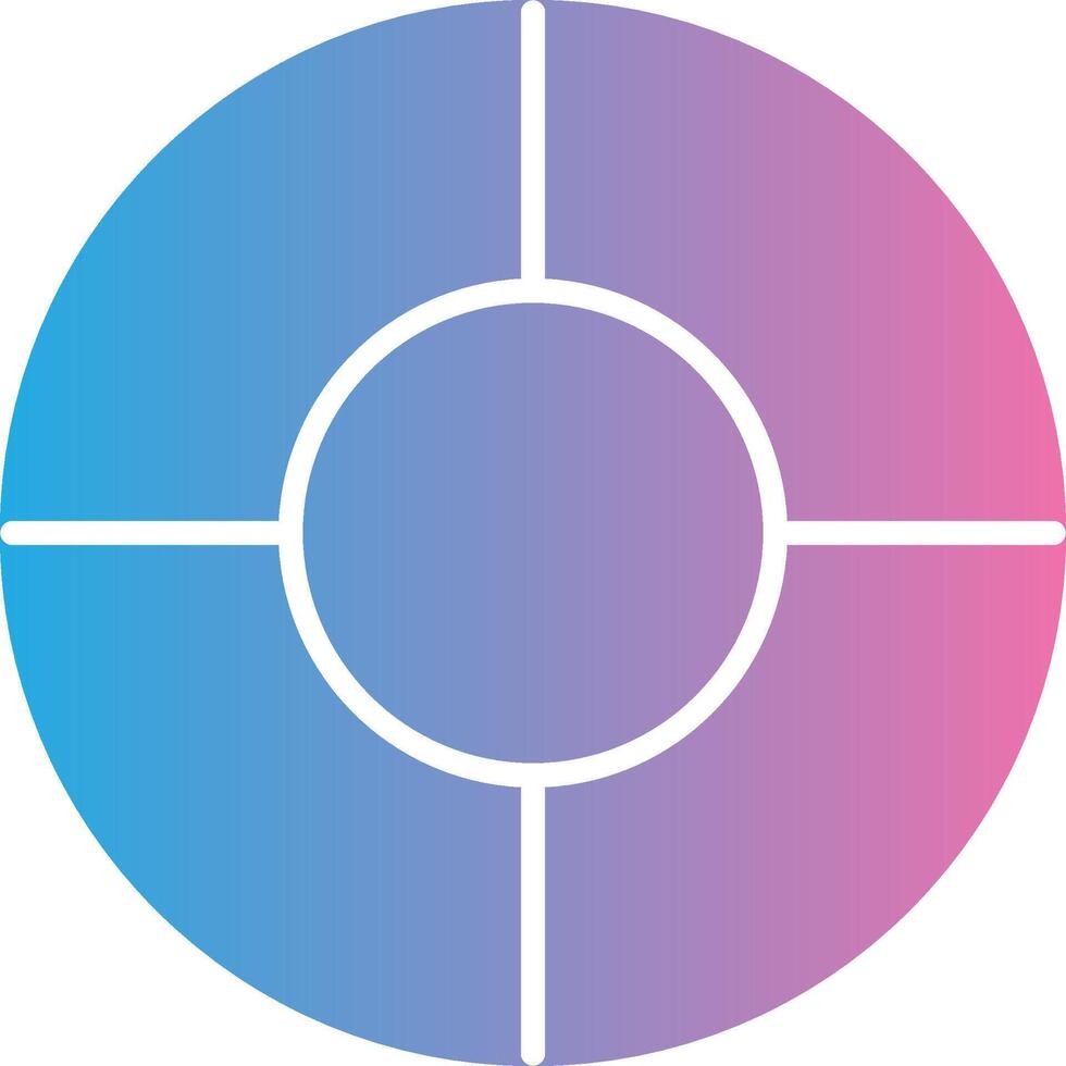 color rueda glifo degradado icono diseño vector
