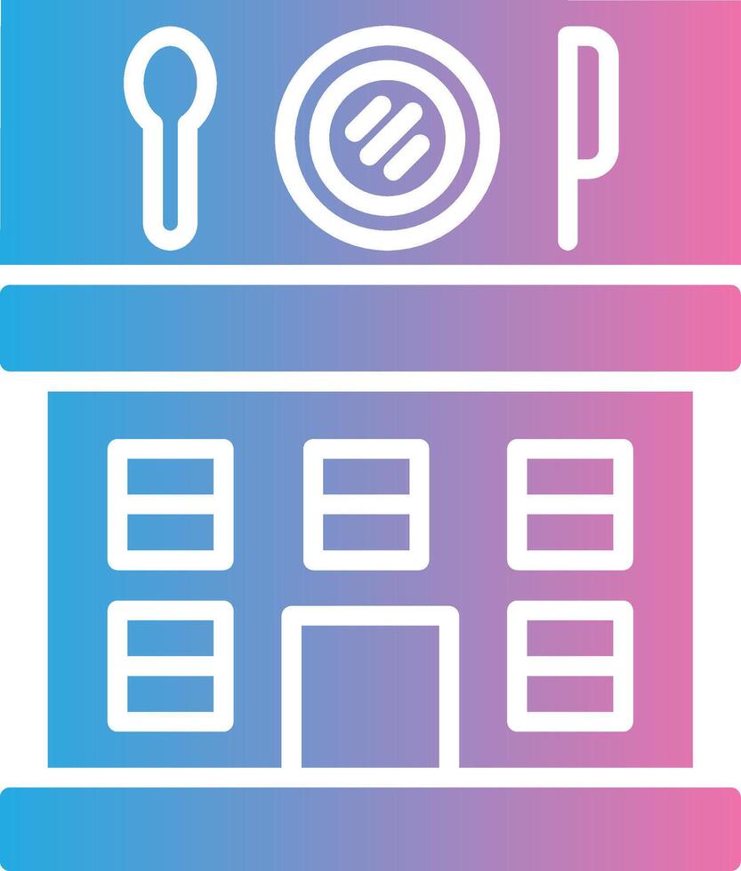 Restaurant Glyph Gradient Icon Design vector