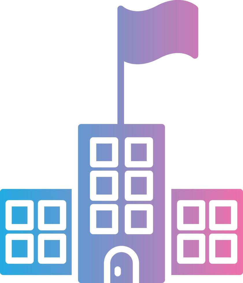 Building Glyph Gradient Icon Design vector