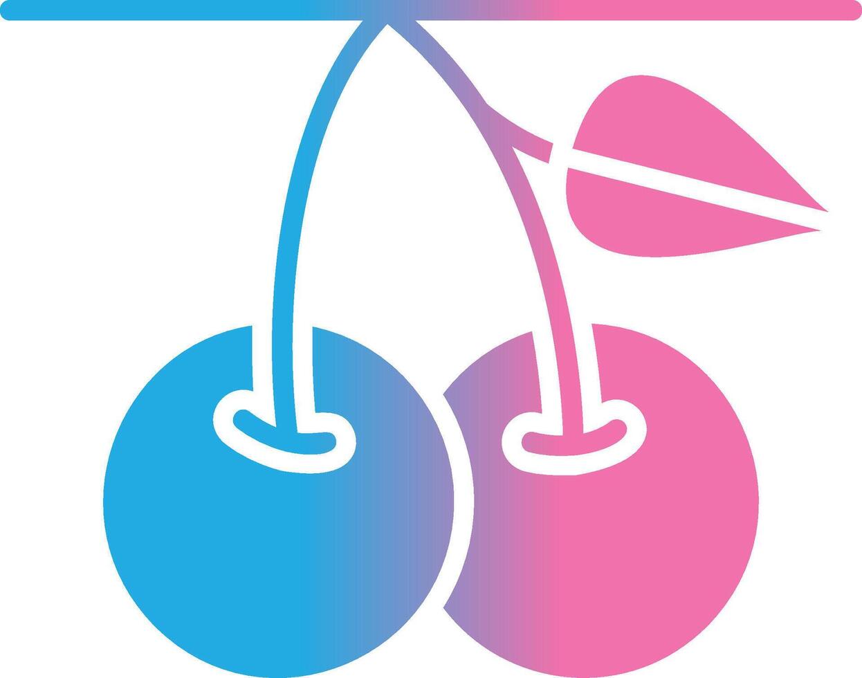 Cherry Glyph Gradient Icon Design vector