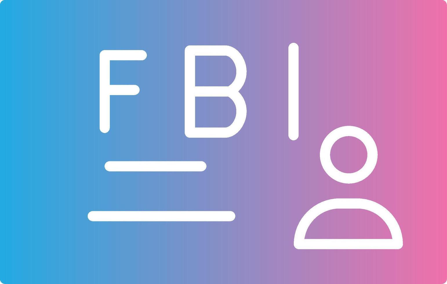 fbi glifo degradado icono diseño vector