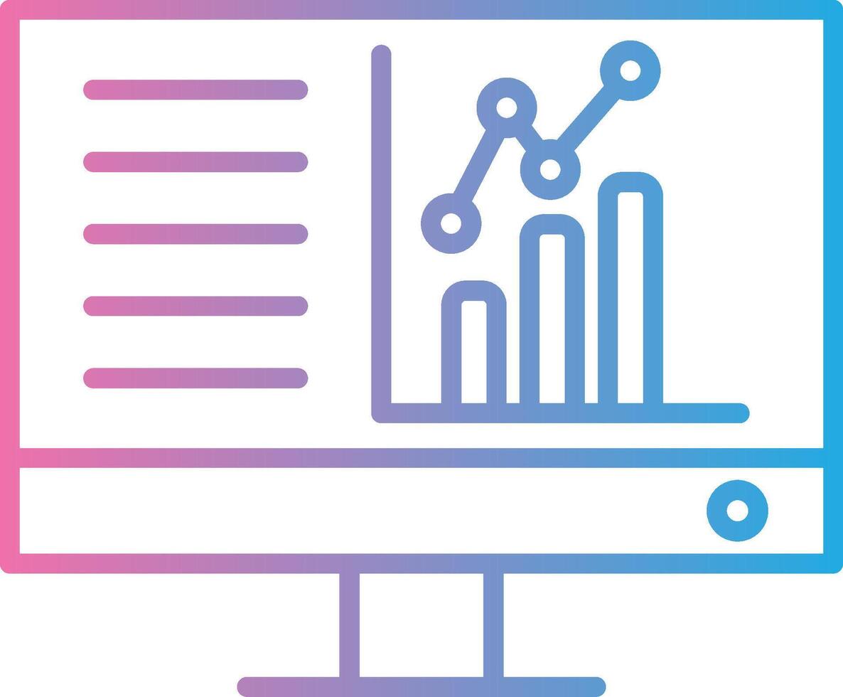 Dashboard Line Gradient Icon Design vector