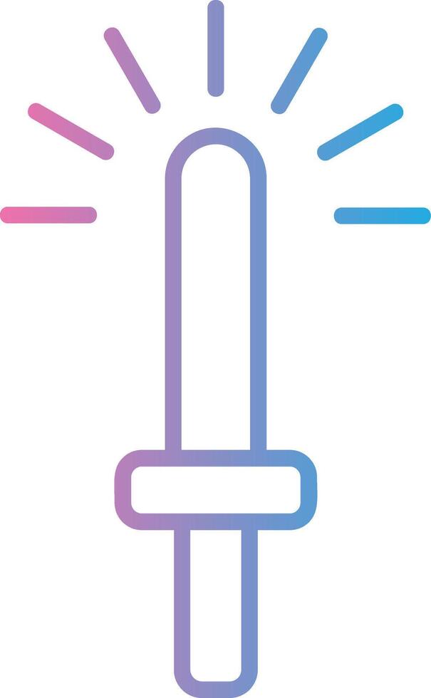 Light Stick Line Gradient Icon Design vector