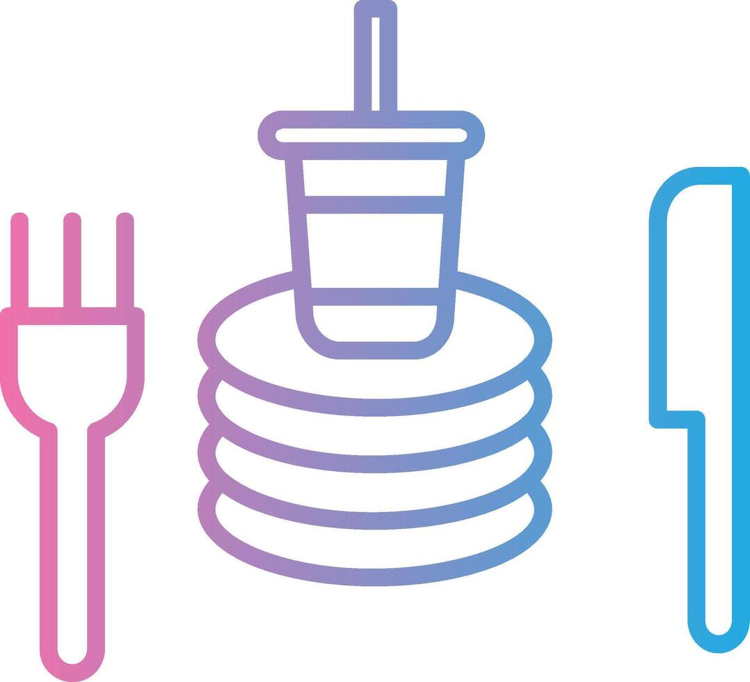 Tableware Line Gradient Icon Design vector