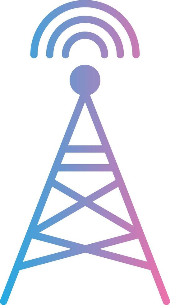Radio Tower Glyph Gradient Icon Design vector