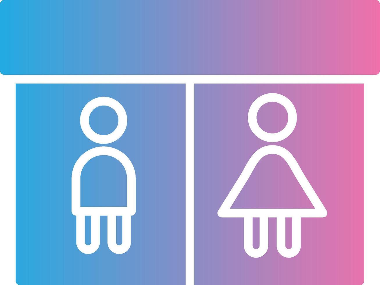 Public Toilet Glyph Gradient Icon Design vector