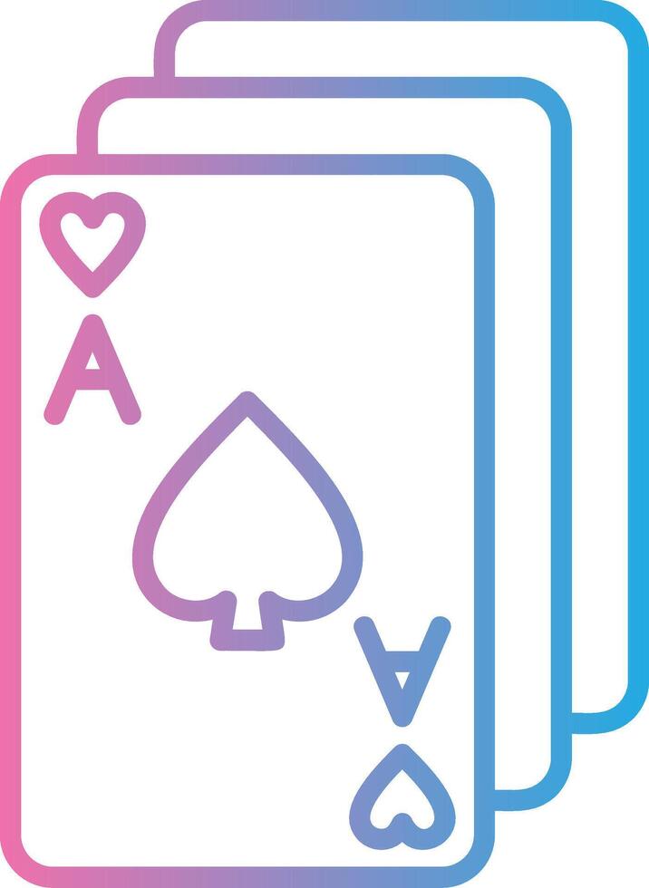 Card Game Line Gradient Icon Design vector
