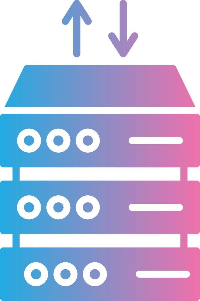 Data Center Glyph Gradient Icon Design vector