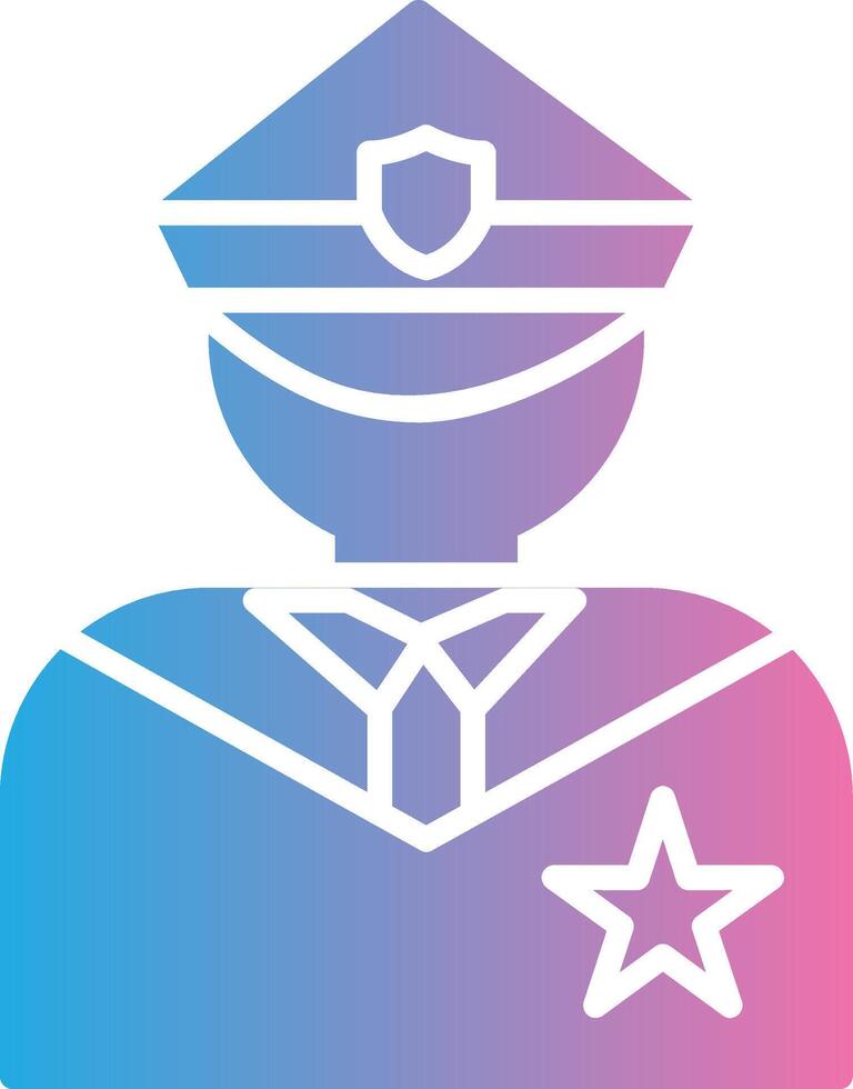 Police Glyph Gradient Icon Design vector