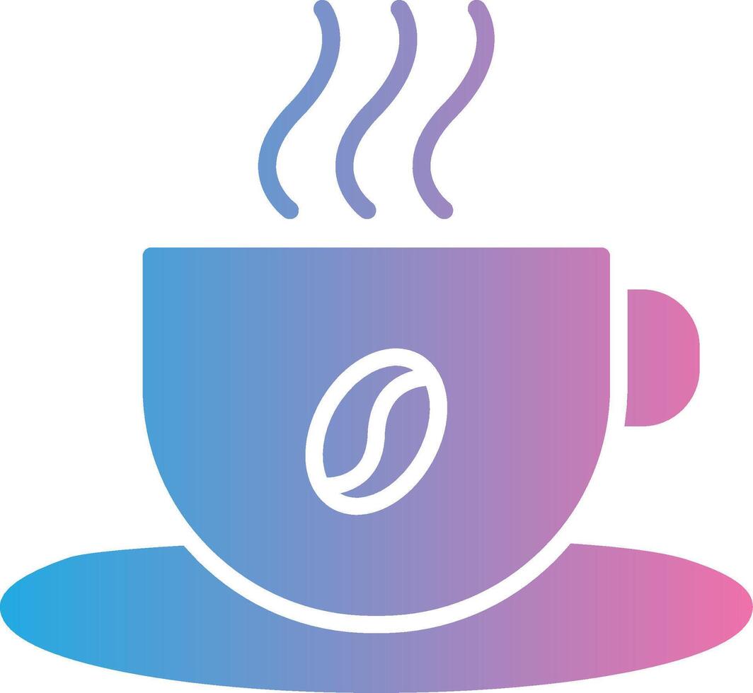 Coffee Cup Glyph Gradient Icon Design vector