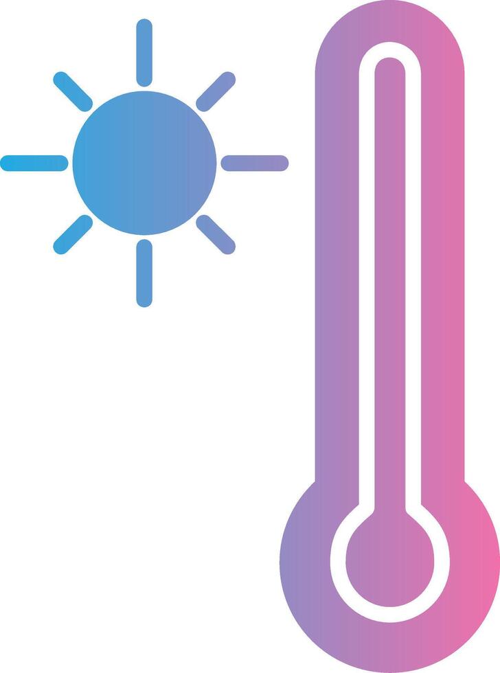 Thermometer Glyph Gradient Icon Design vector