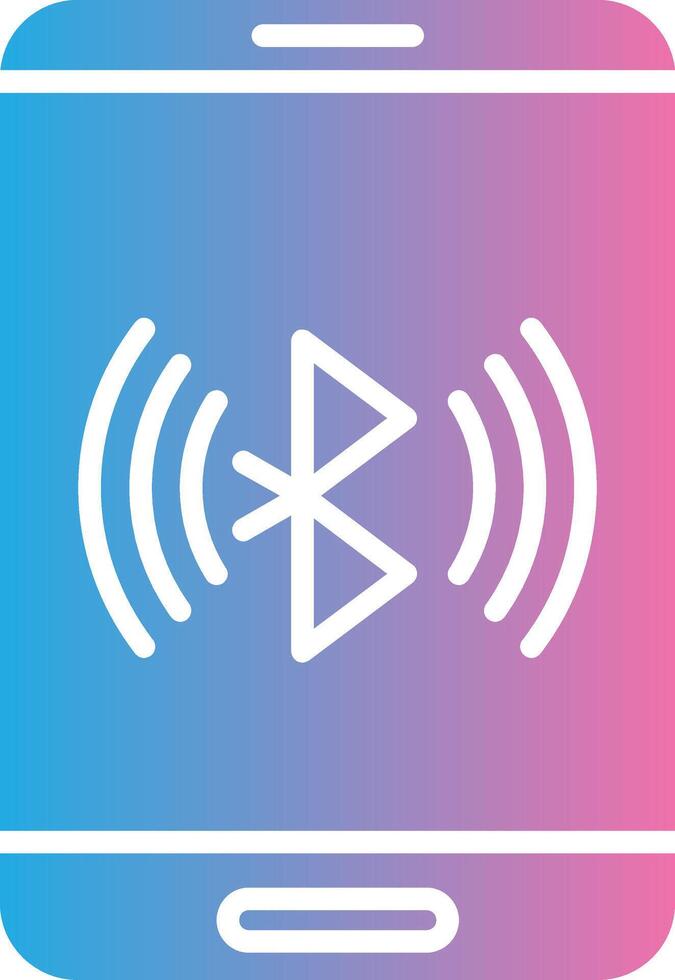 Bluetooth Glyph Gradient Icon Design vector