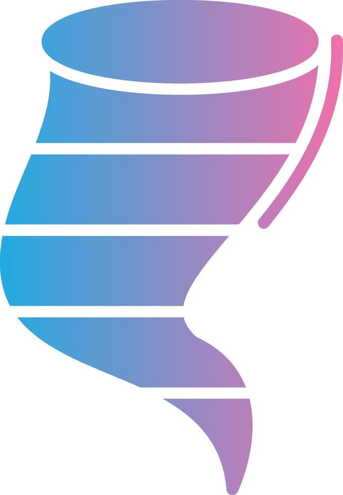 Twister Glyph Gradient Icon Design vector