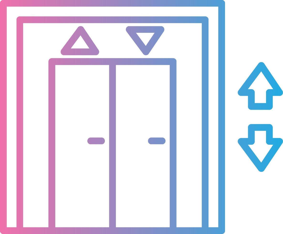 Elevator Line Gradient Icon Design vector