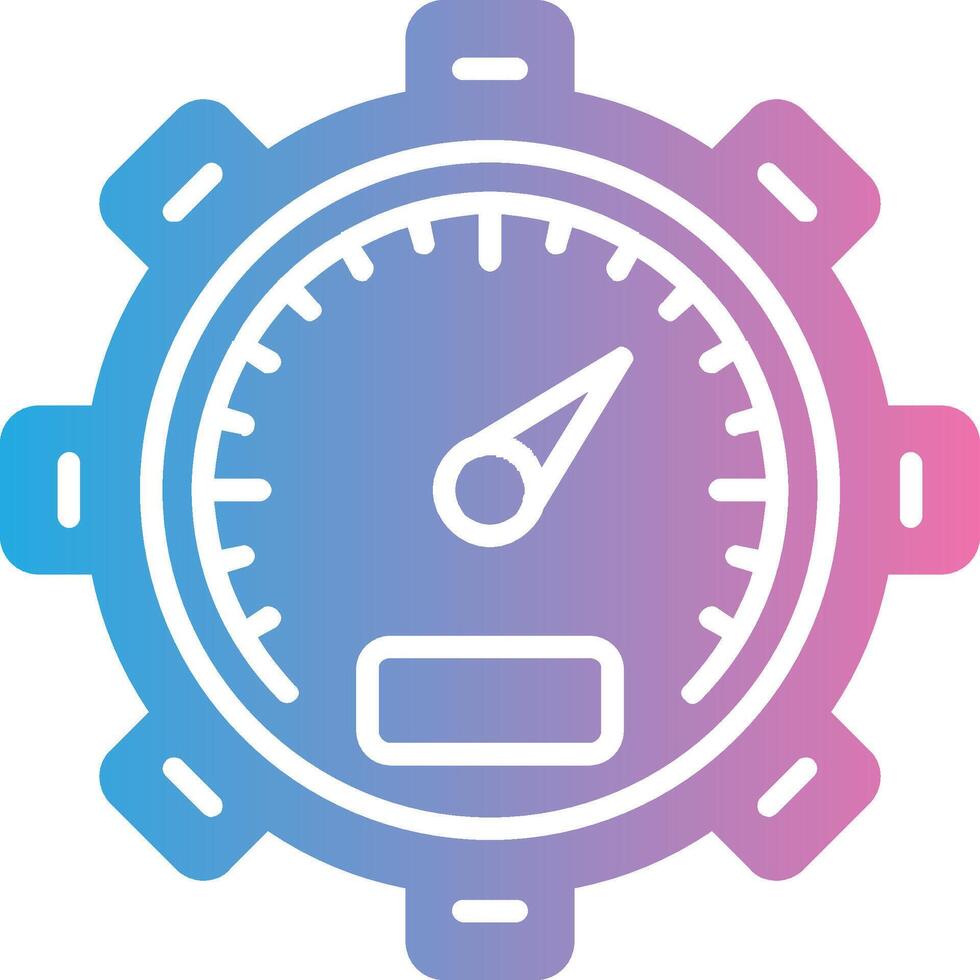 Pressure Gauge Glyph Gradient Icon Design vector