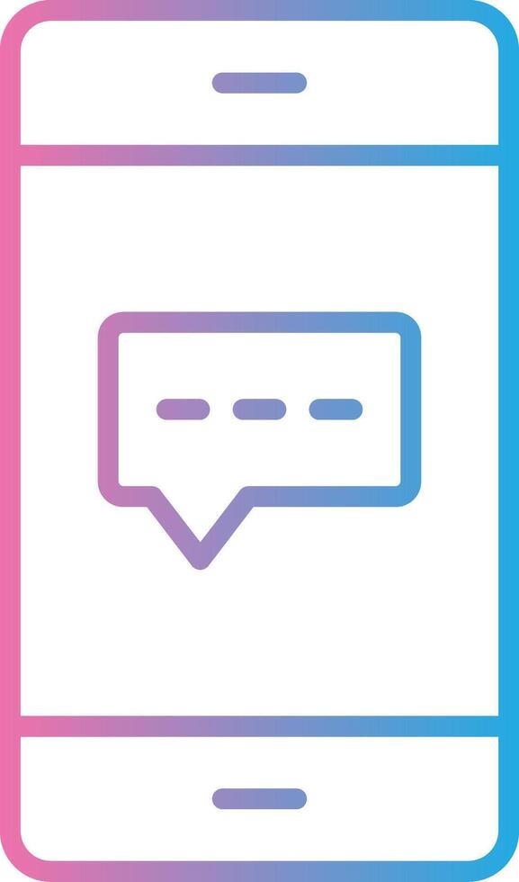 Live Chat Line Gradient Icon Design vector