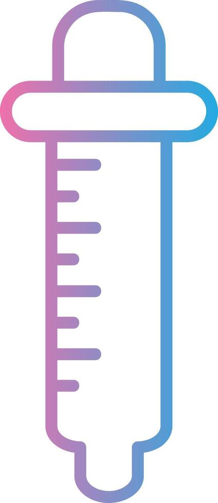 Pipette Line Gradient Icon Design vector