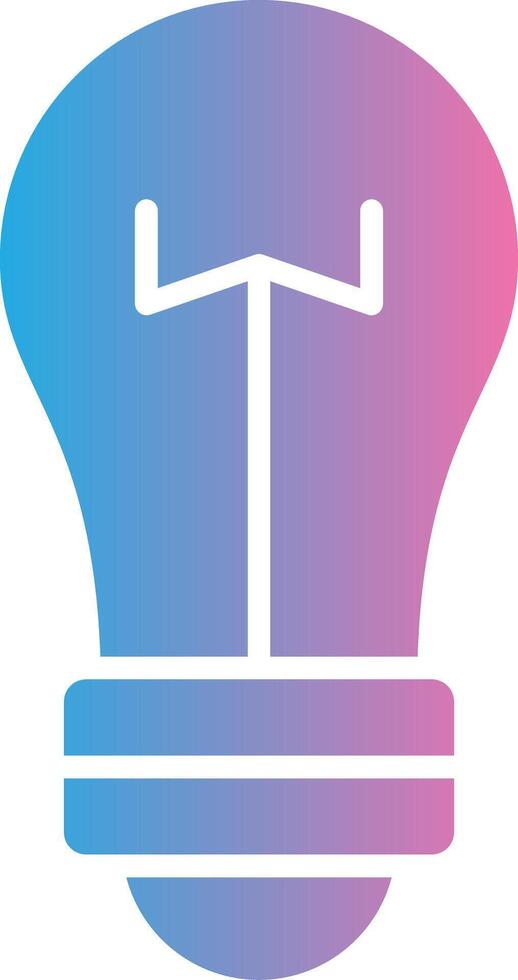 Lightbulb Glyph Gradient Icon Design vector