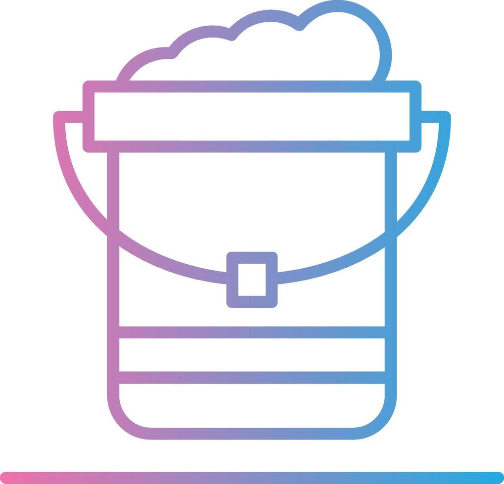 Pail Line Gradient Icon Design vector