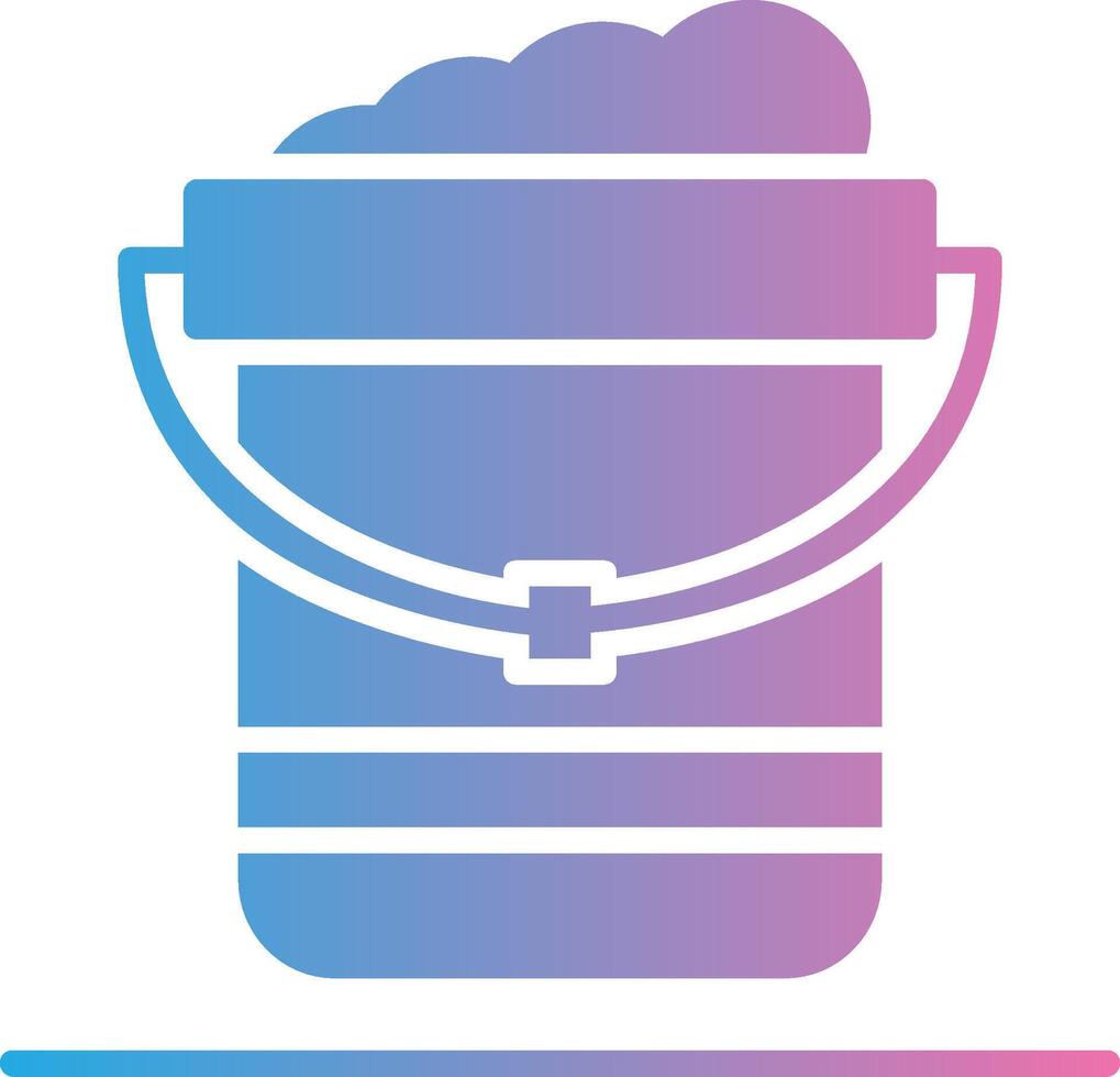 Pail Glyph Gradient Icon Design vector