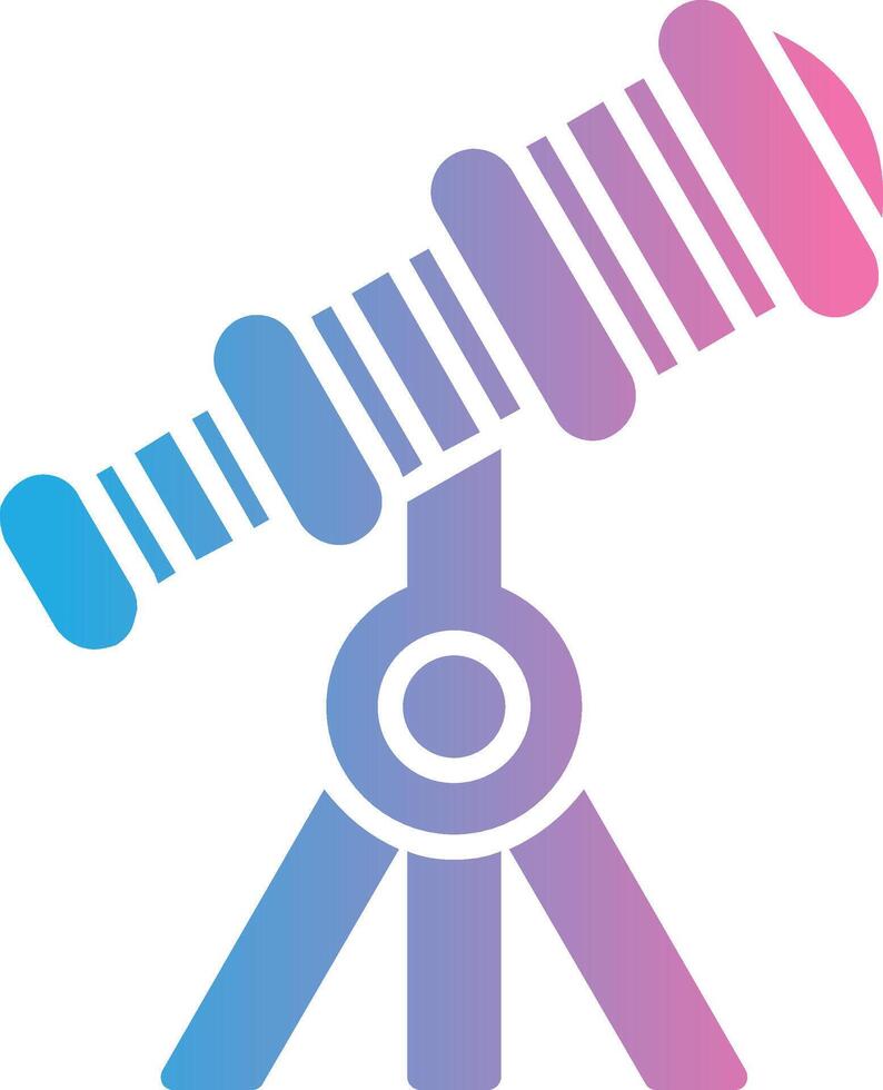 Telescope Glyph Gradient Icon Design vector