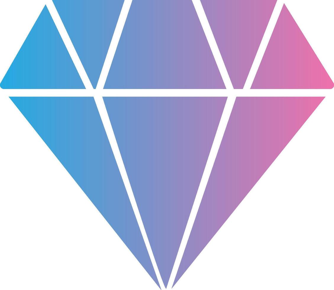 Diamond Glyph Gradient Icon Design vector