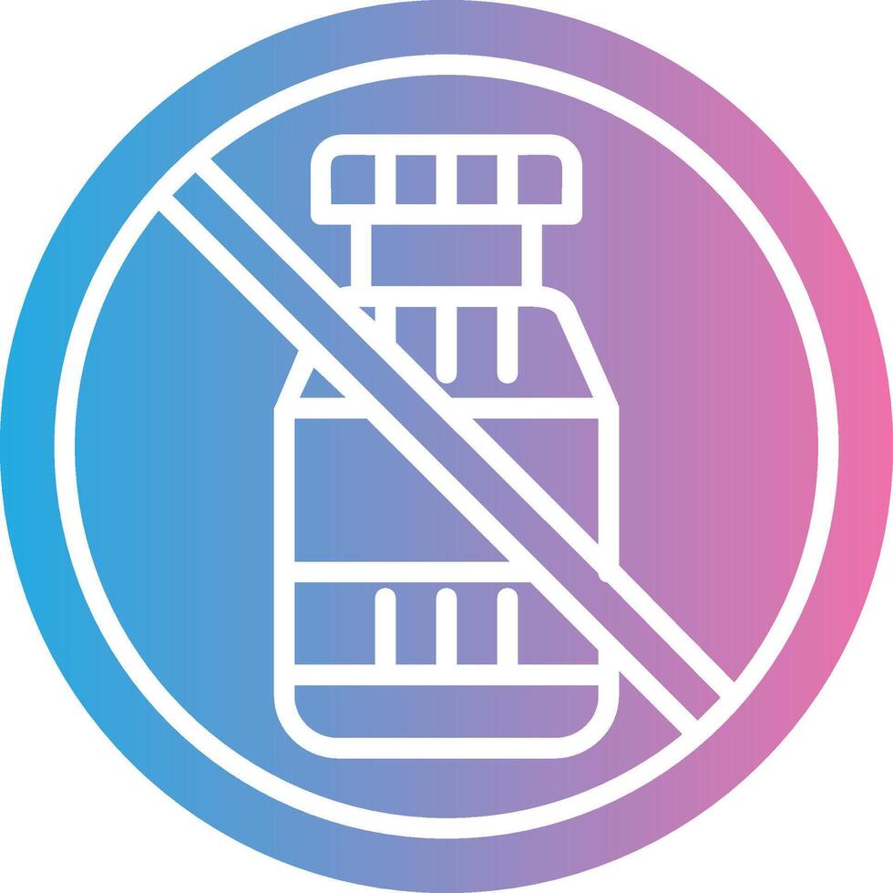 Prohibited Sign Glyph Gradient Icon Design vector