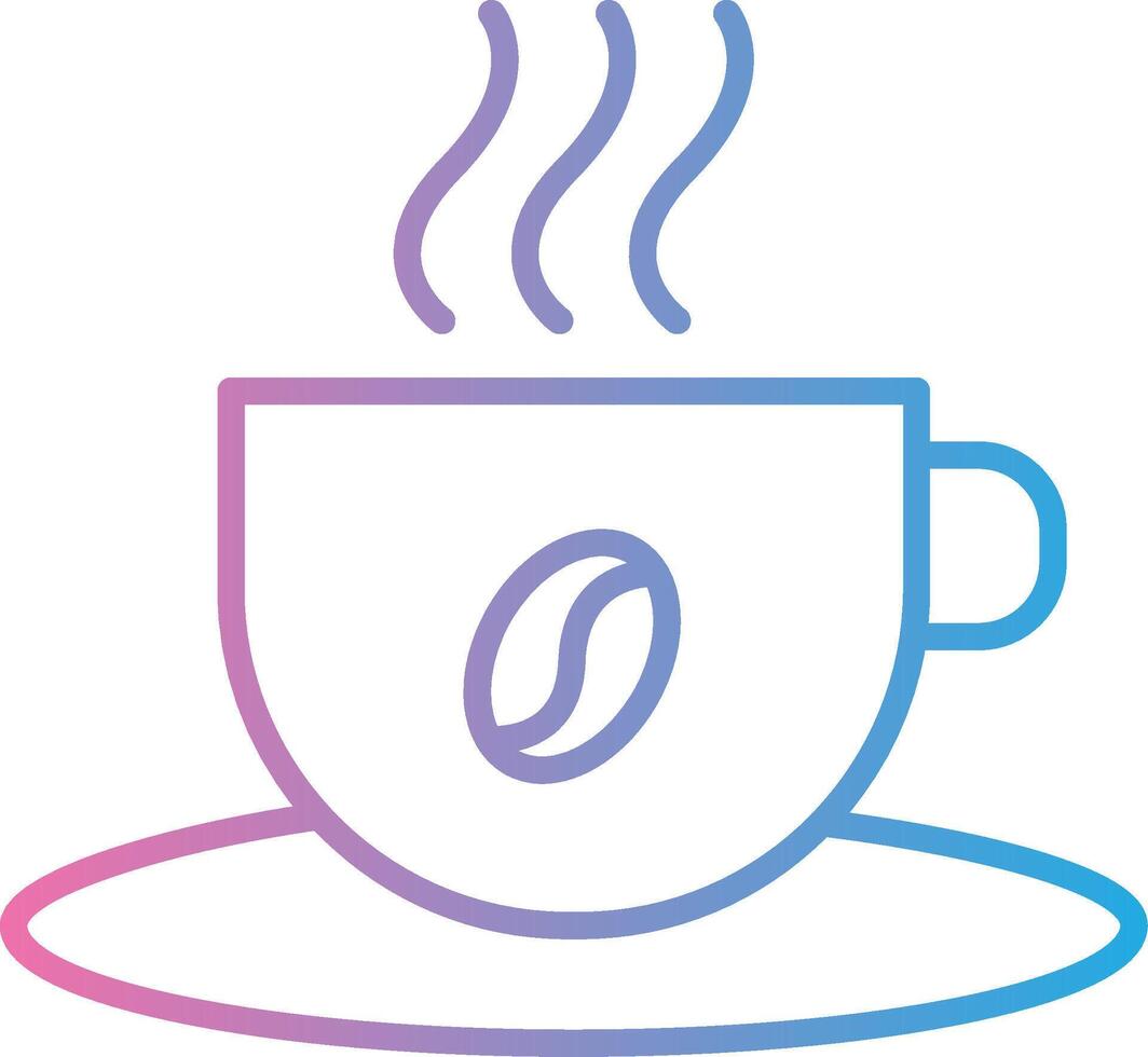 Coffee Cup Line Gradient Icon Design vector