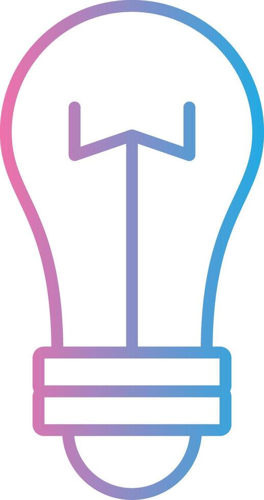 Lightbulb Line Gradient Icon Design vector