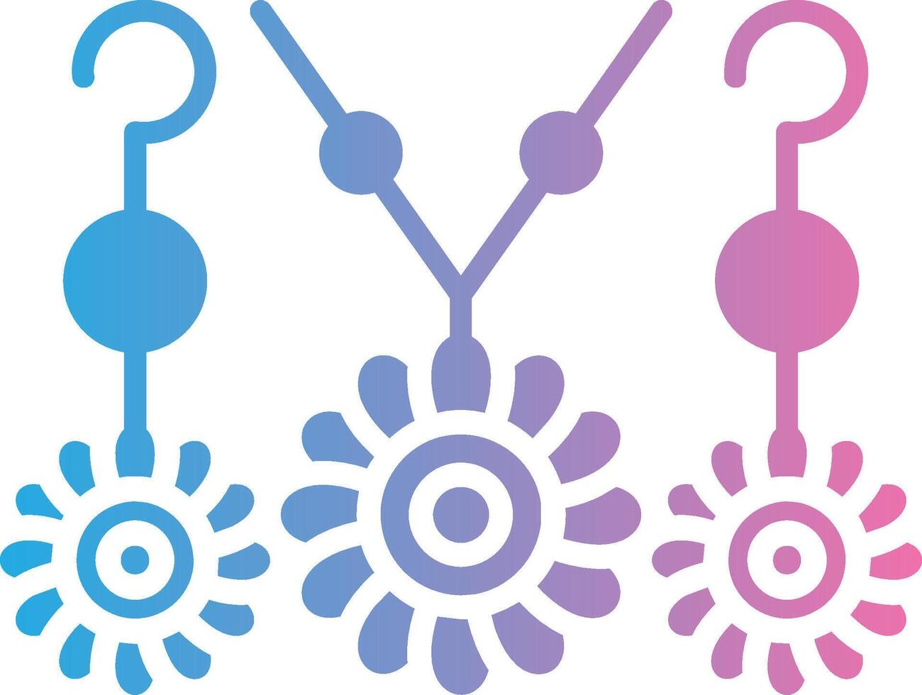 Jewelry Glyph Gradient Icon Design vector