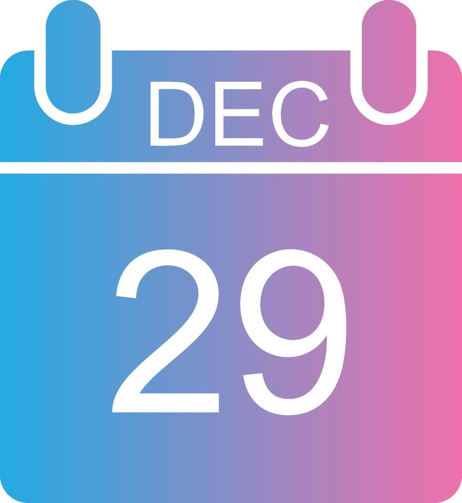 December Glyph Gradient Icon Design vector