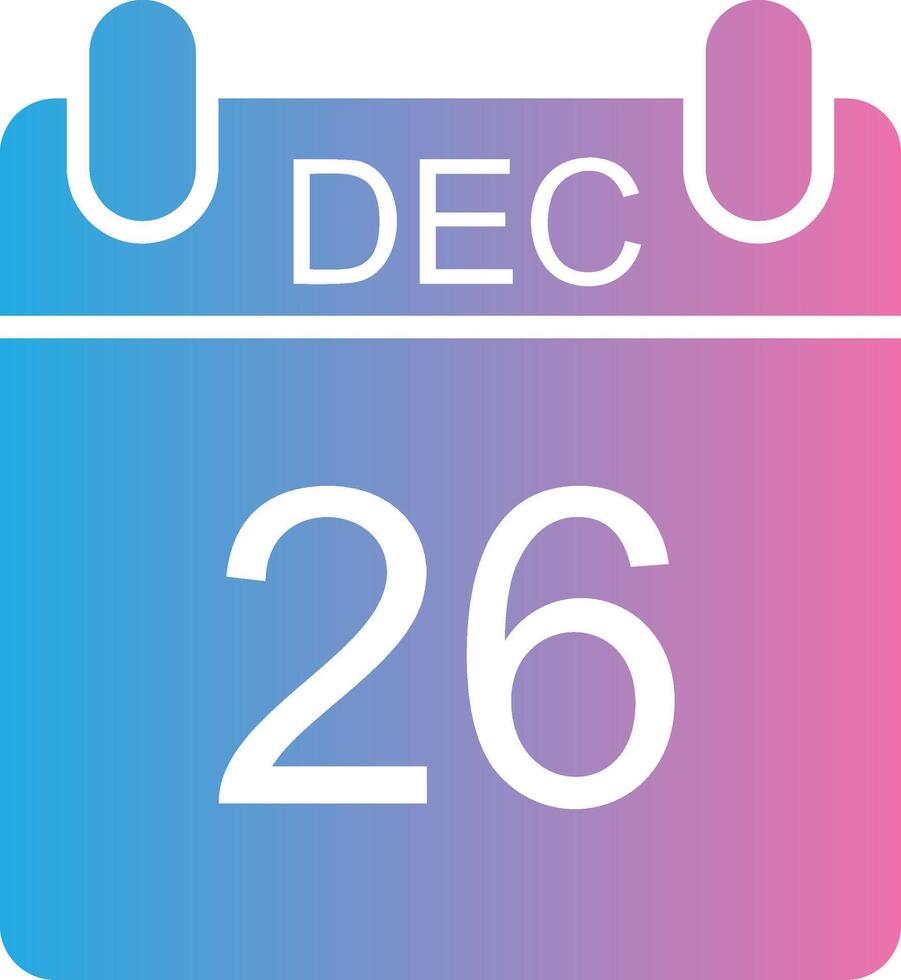 December Glyph Gradient Icon Design vector