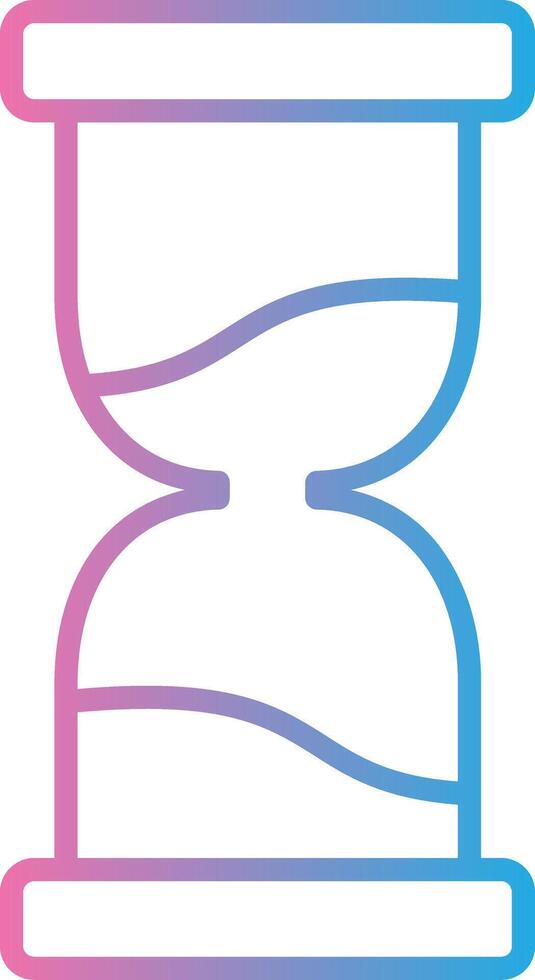 Sandglass Line Gradient Icon Design vector