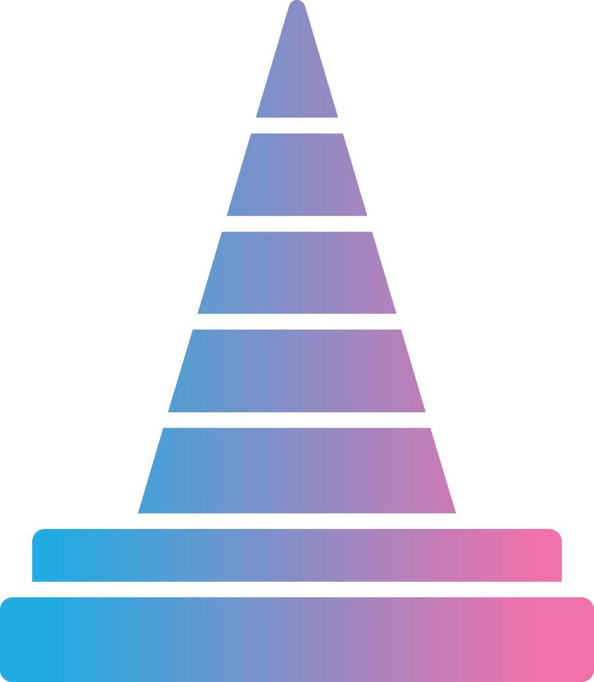 Traffic Cone Glyph Gradient Icon Design vector
