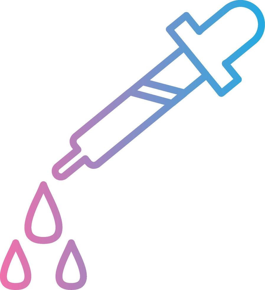 Dropper Line Gradient Icon Design vector
