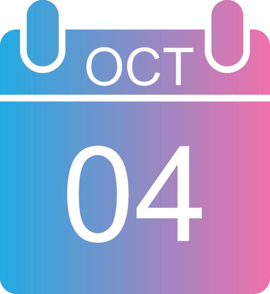 October Glyph Gradient Icon Design vector