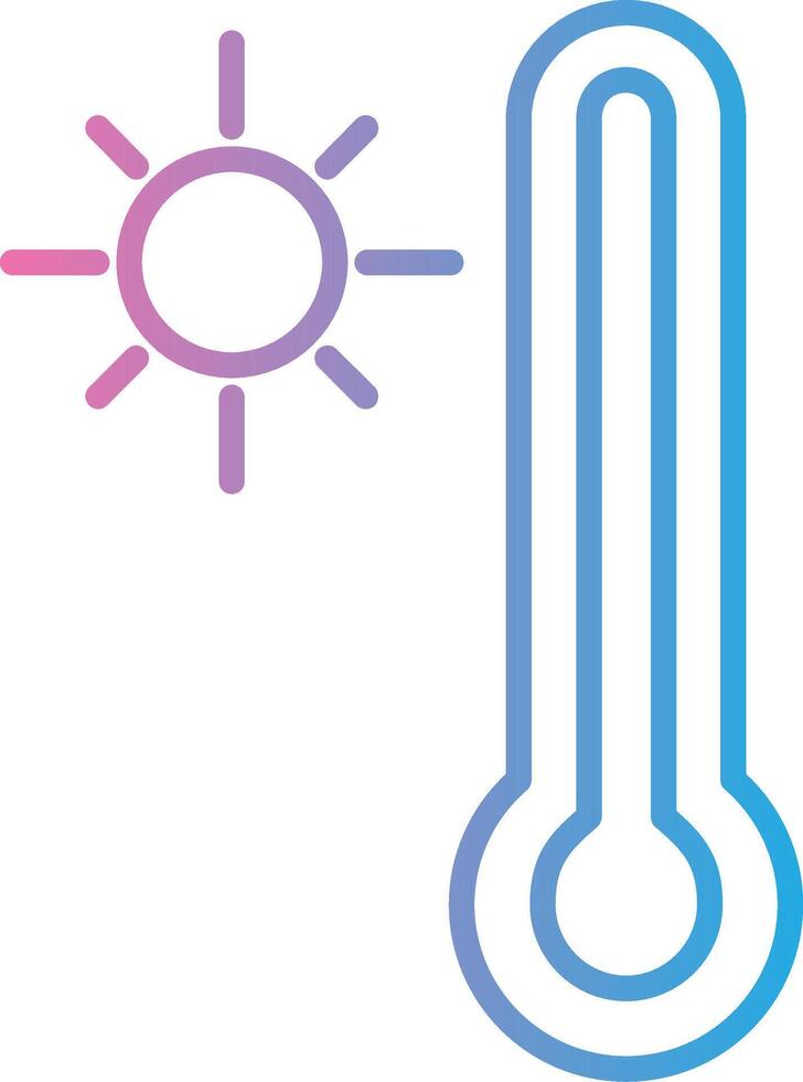 Thermometer Line Gradient Icon Design vector