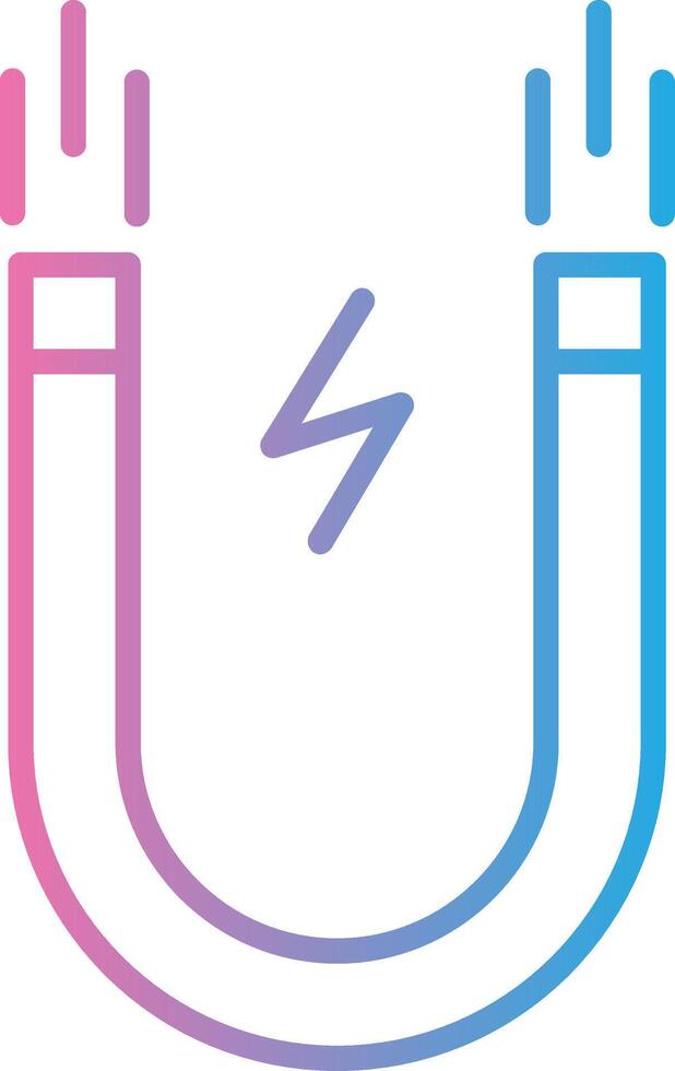 Magnet Line Gradient Icon Design vector