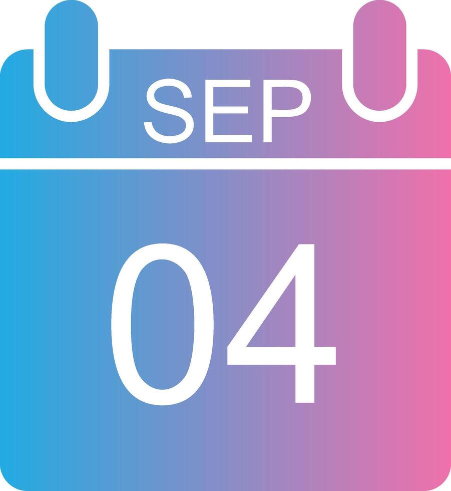 September Glyph Gradient Icon Design vector