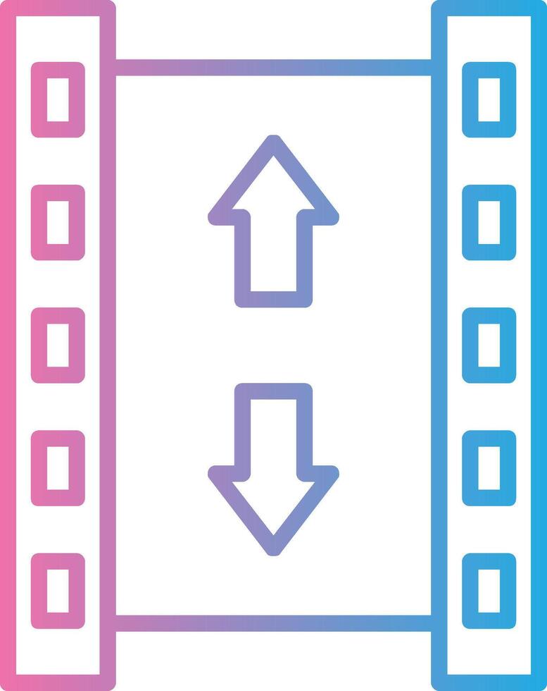 Roll Line Gradient Icon Design vector