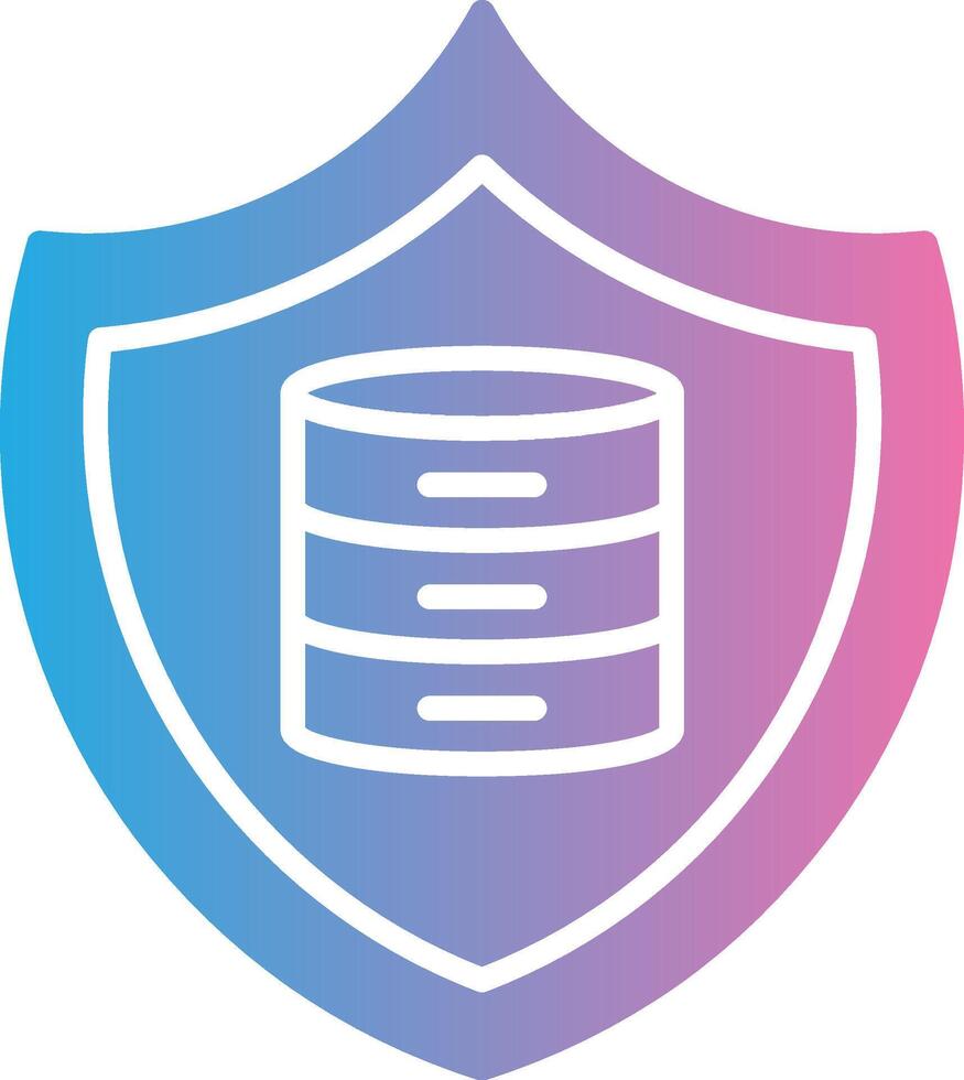 Secure Data Glyph Gradient Icon Design vector