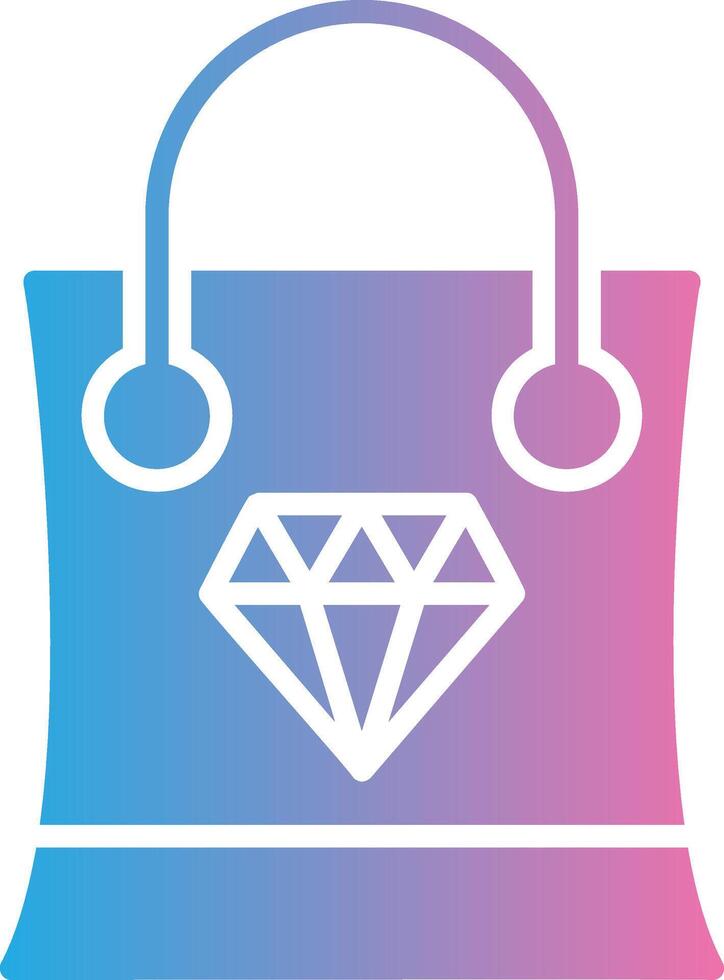 Shopping Bag Glyph Gradient Icon Design vector