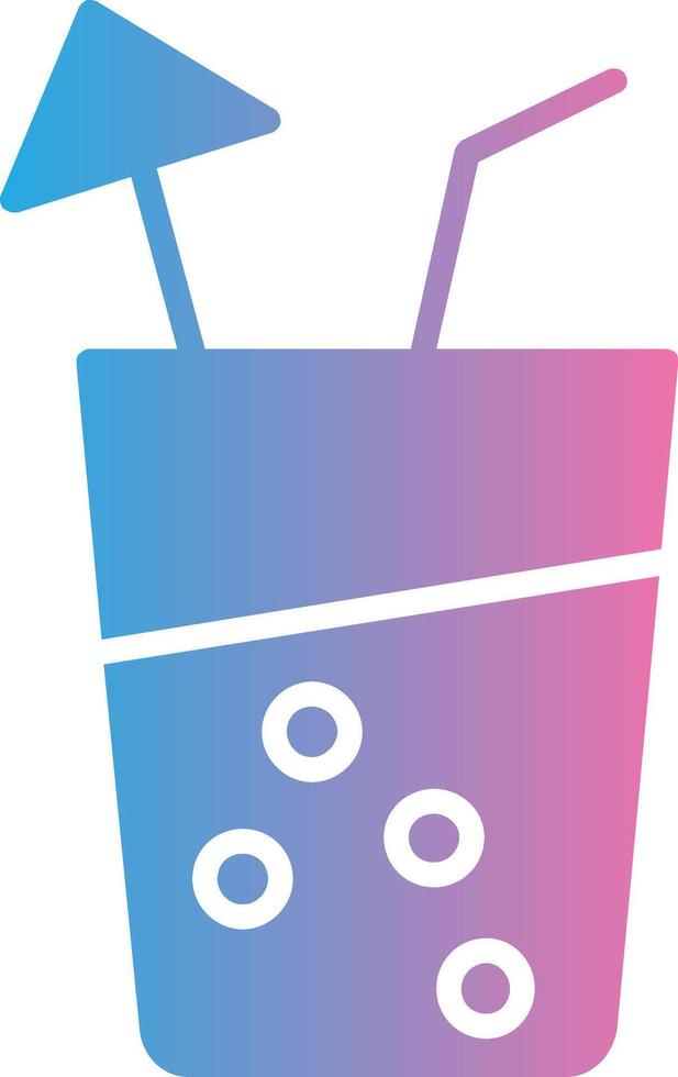 Soft Drink Glyph Gradient Icon Design vector