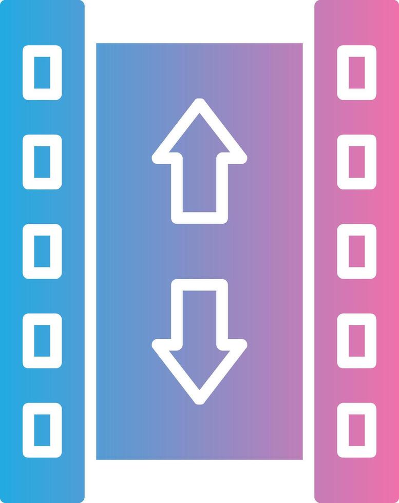 Roll Glyph Gradient Icon Design vector