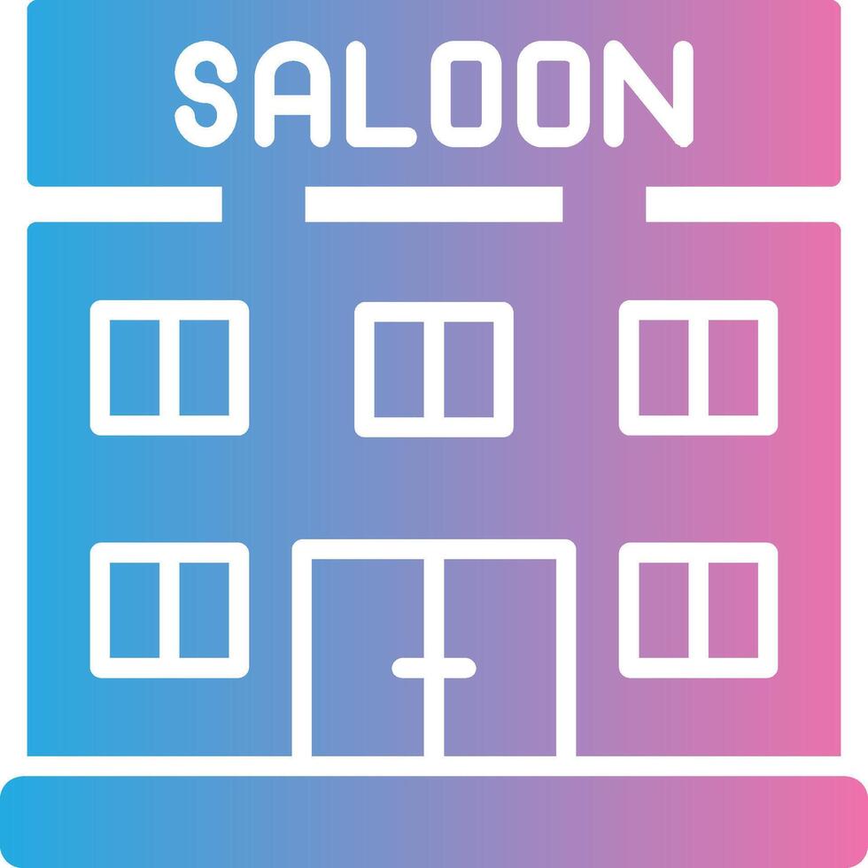 Saloon Glyph Gradient Icon Design vector