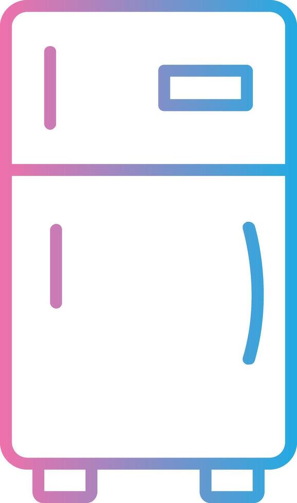 Refrigerator Line Gradient Icon Design vector
